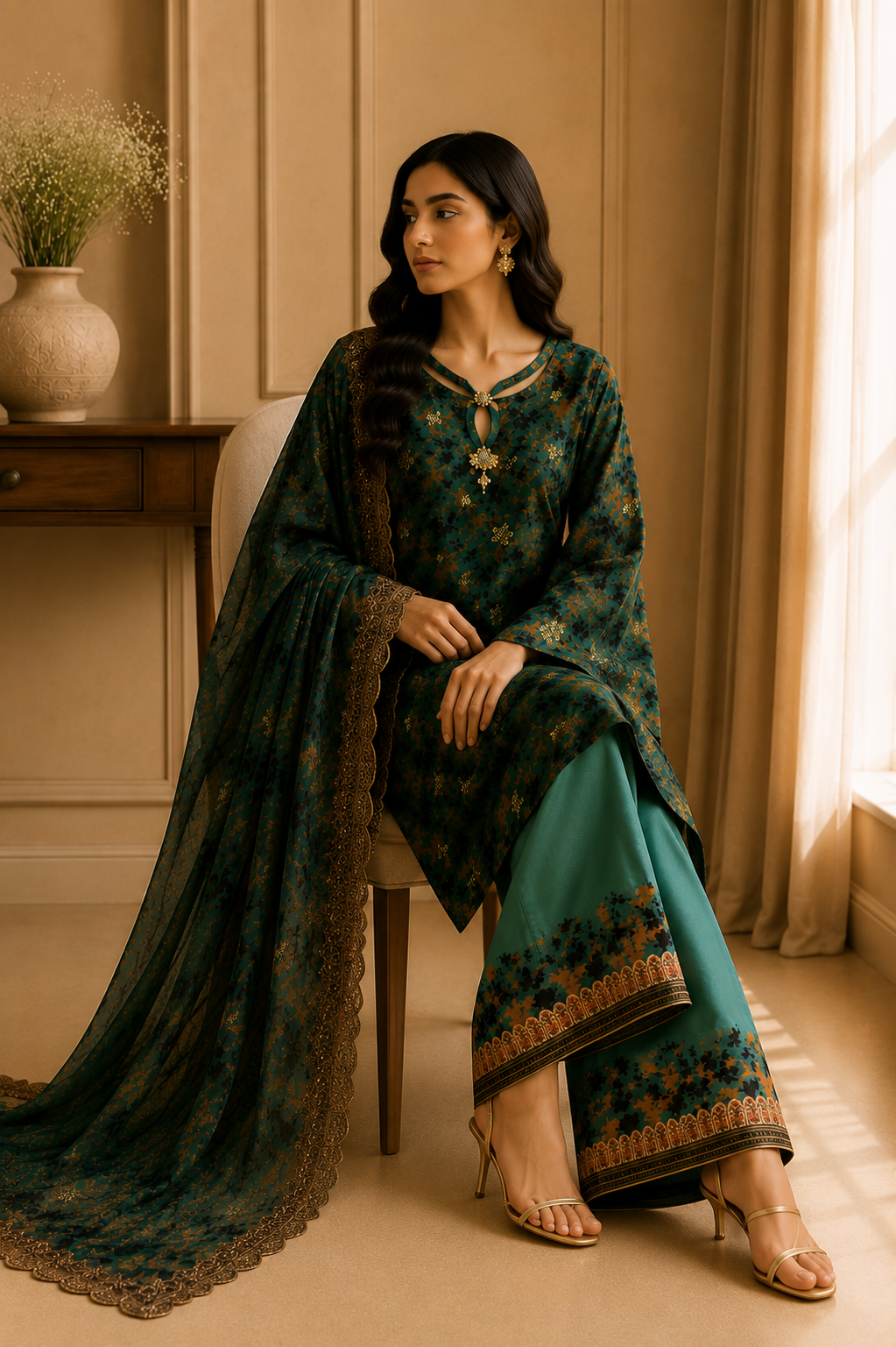 Zareen teal